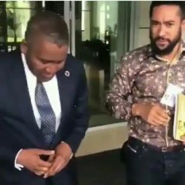 Levels Actor Majid Michel Meets Aliko Dangote (see photos)